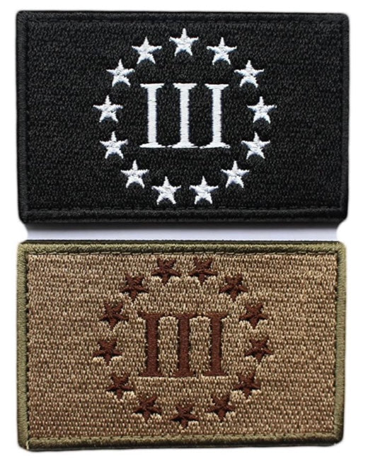 2 Pieces state Tactical Morale Patch with Backing Multitan Black