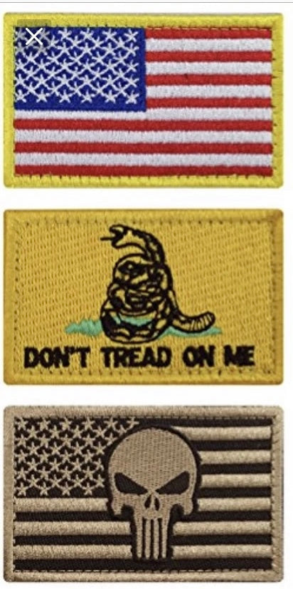 American flag military post armour 3 pack tactical patches with hook 🔁 on back